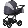 Коляска детская одноместная 2 в 1 SIGER Alba, черный/серебряный KLS0027